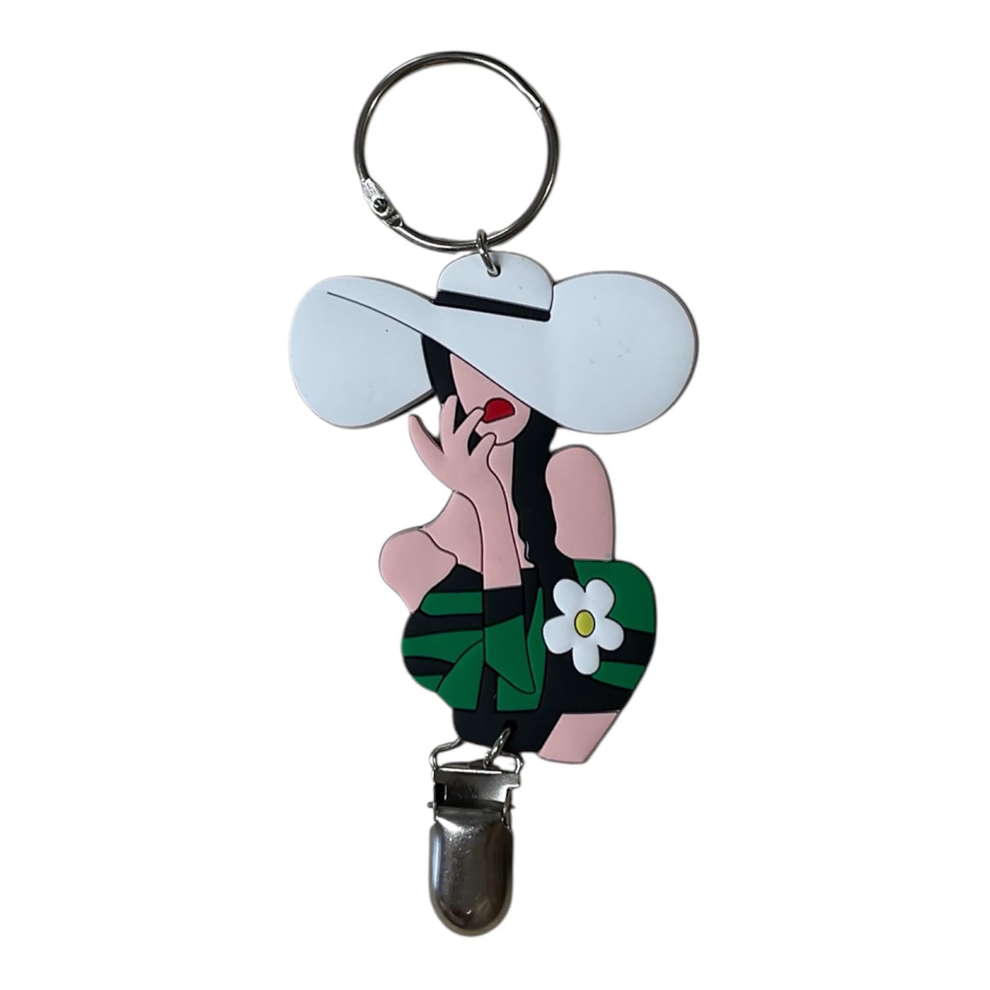 Silver Effect Bag Charm / Hat Holder Clip For Travel