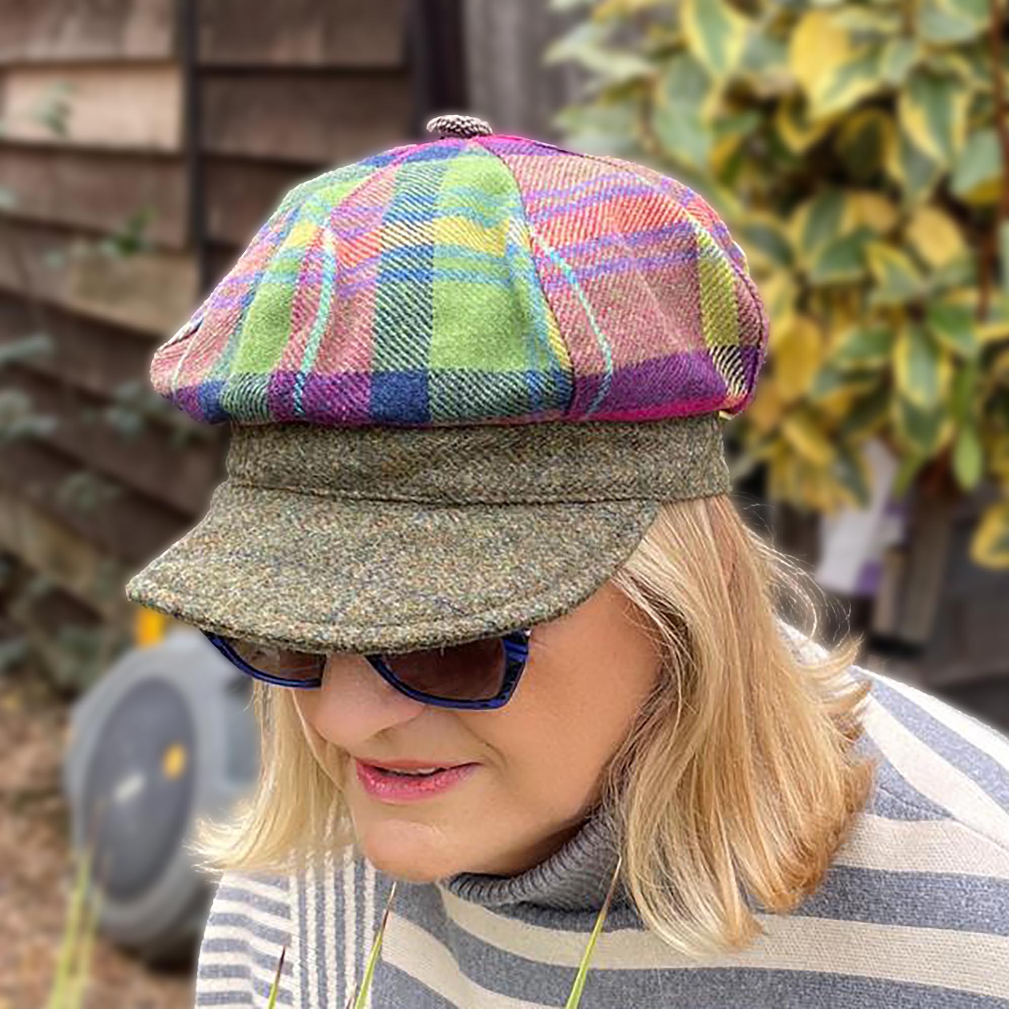 Baker Boy Caps Bright Tweed