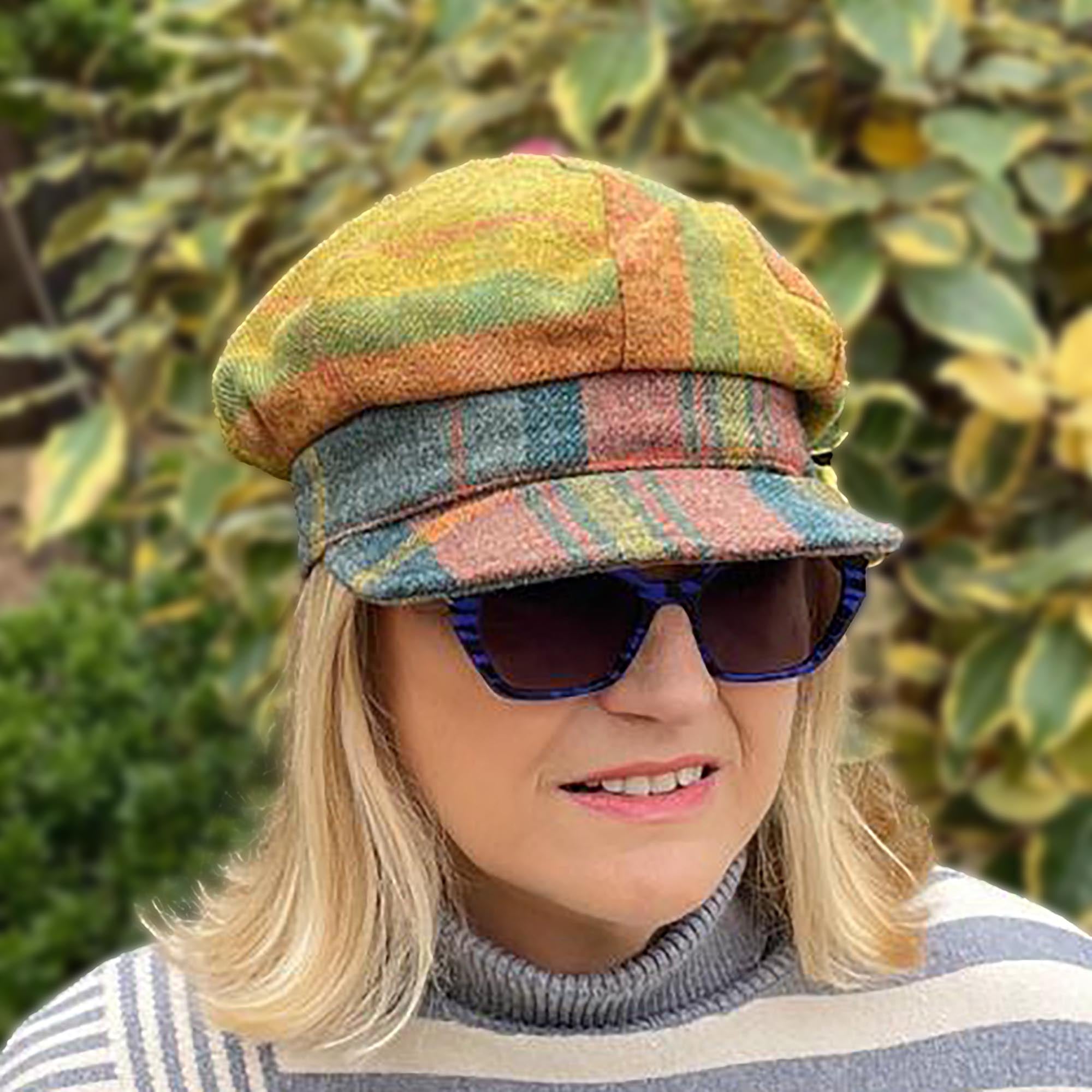 Baker Boy Caps Bright Tweed