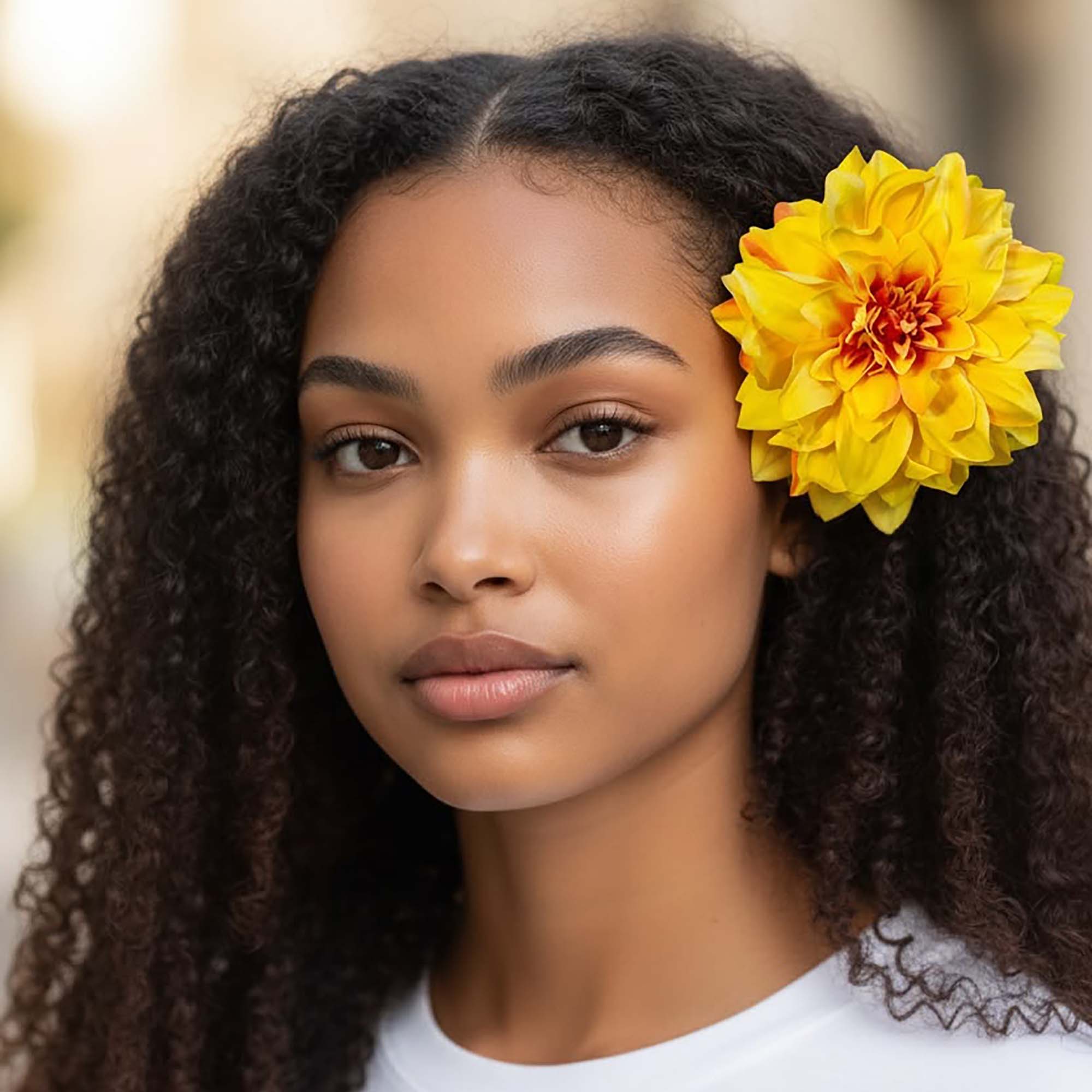 Dahlia Flower Hair Slides & Brooches