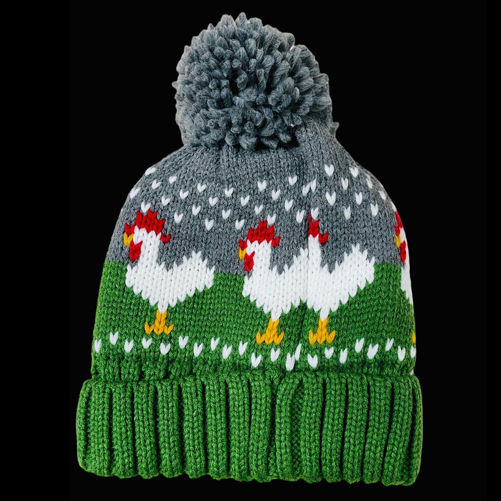 Chick Chicken Pom Pom Hat (Unisex)