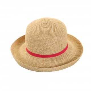 Mottled Straw Sunhat with Slim Hat Band