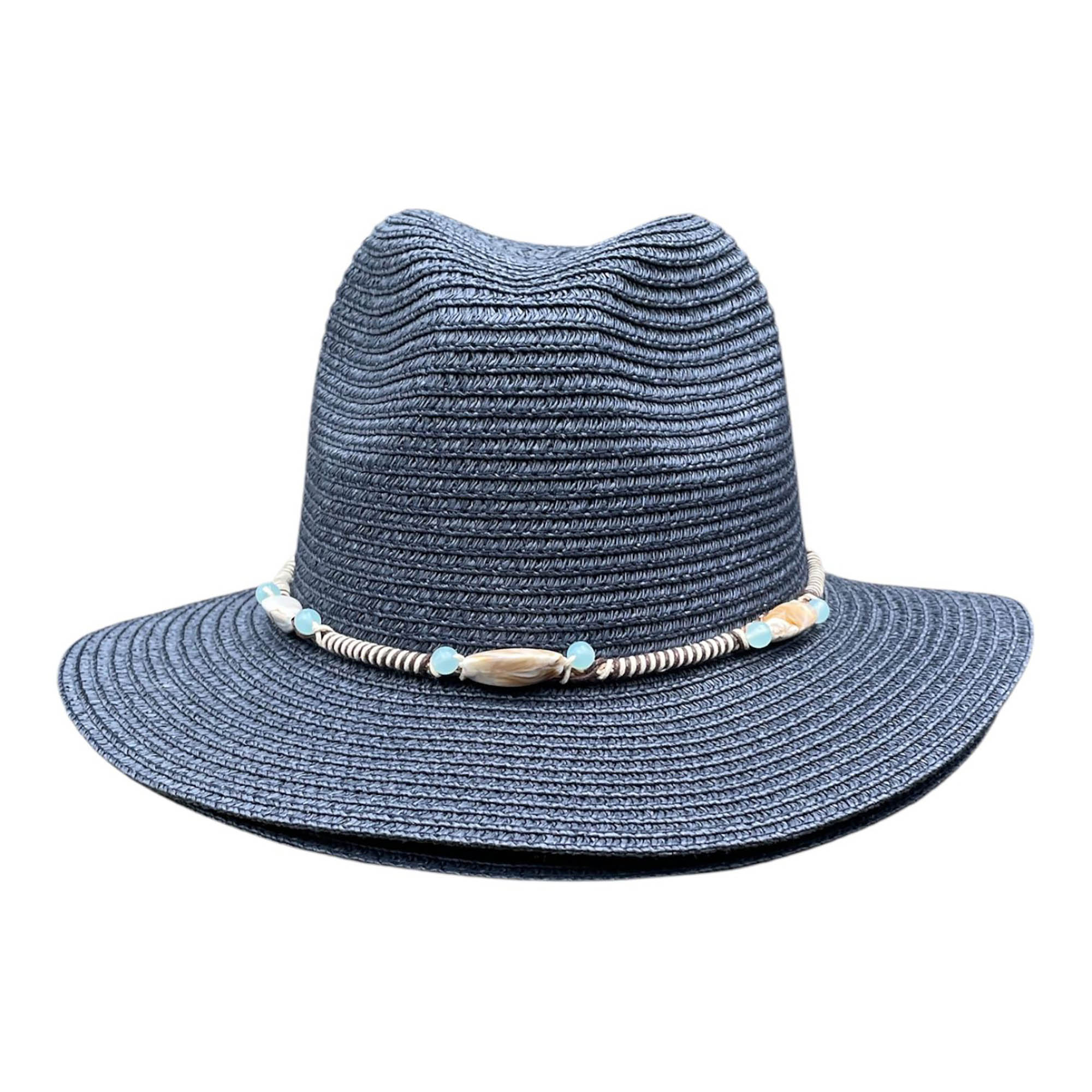 Seashells Panama Style Straw Sun Hat