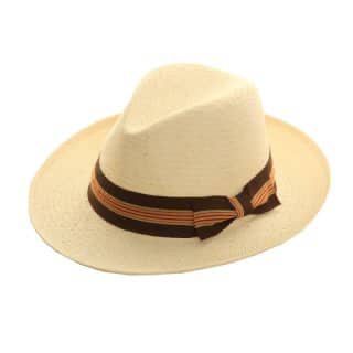 Unisex Panama Style Structured Straw Sun Hat