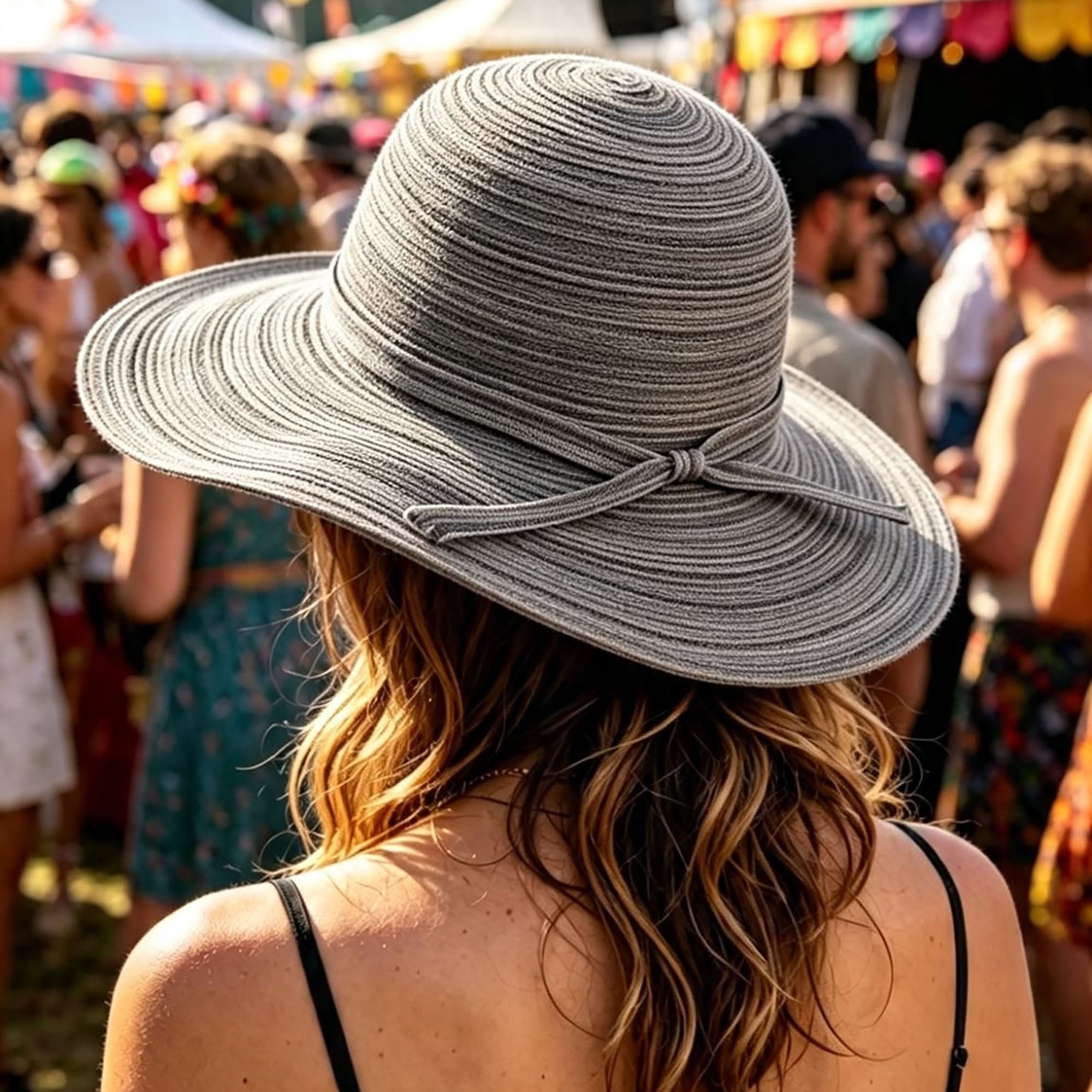 Wide Brim Floppy Holiday & Festival Straw Sun Hat