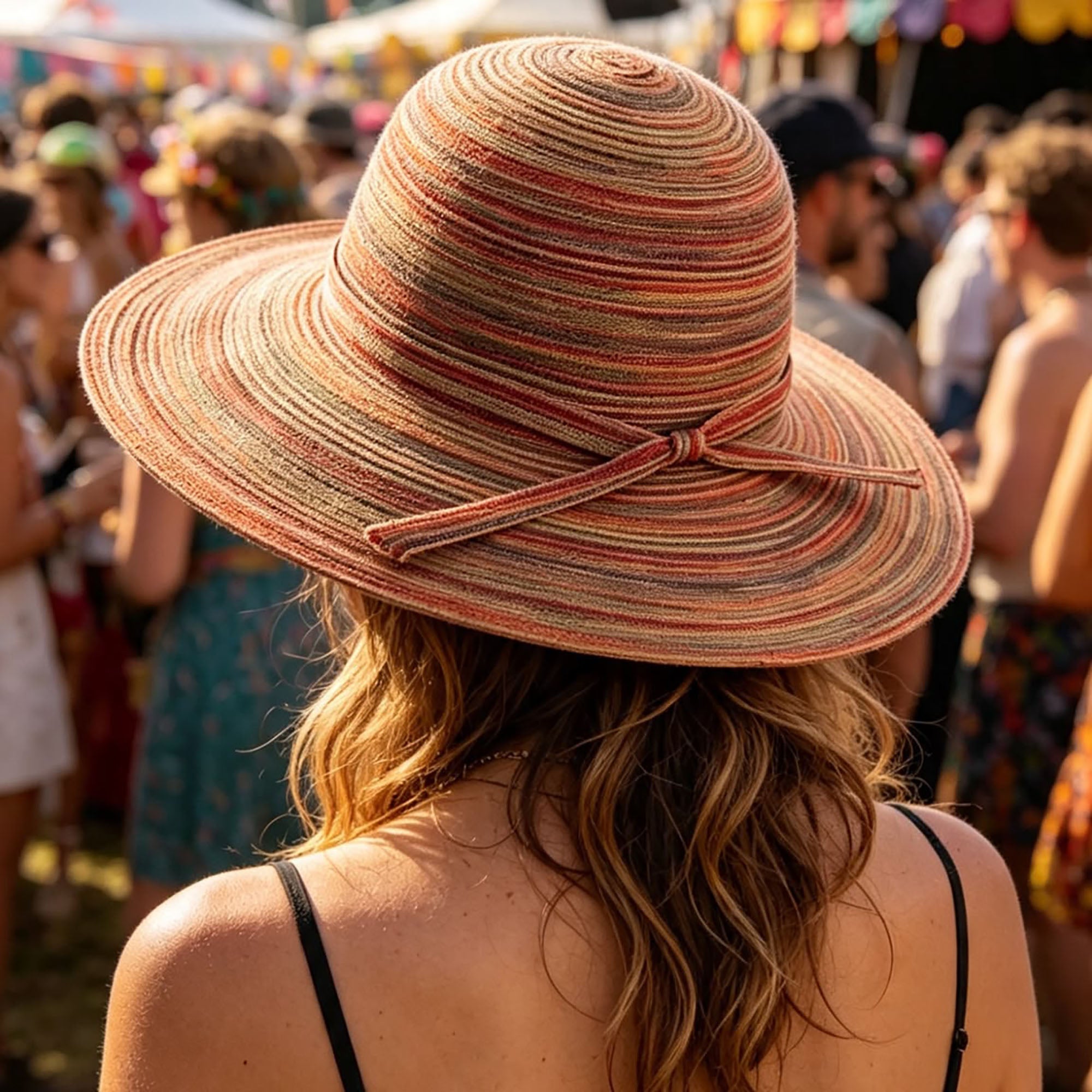 Wide Brim Floppy Holiday & Festival Straw Sun Hat