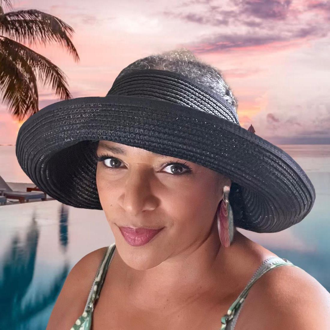 Wide Brimmed Straw Summer Visor