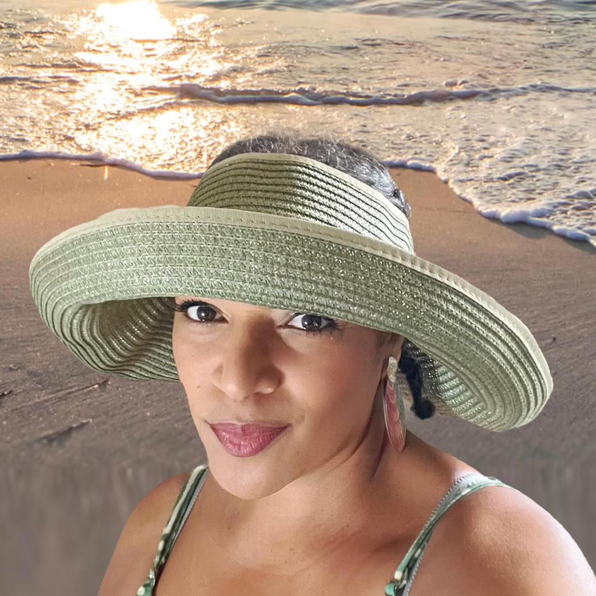 Wide Brimmed Straw Summer Visor