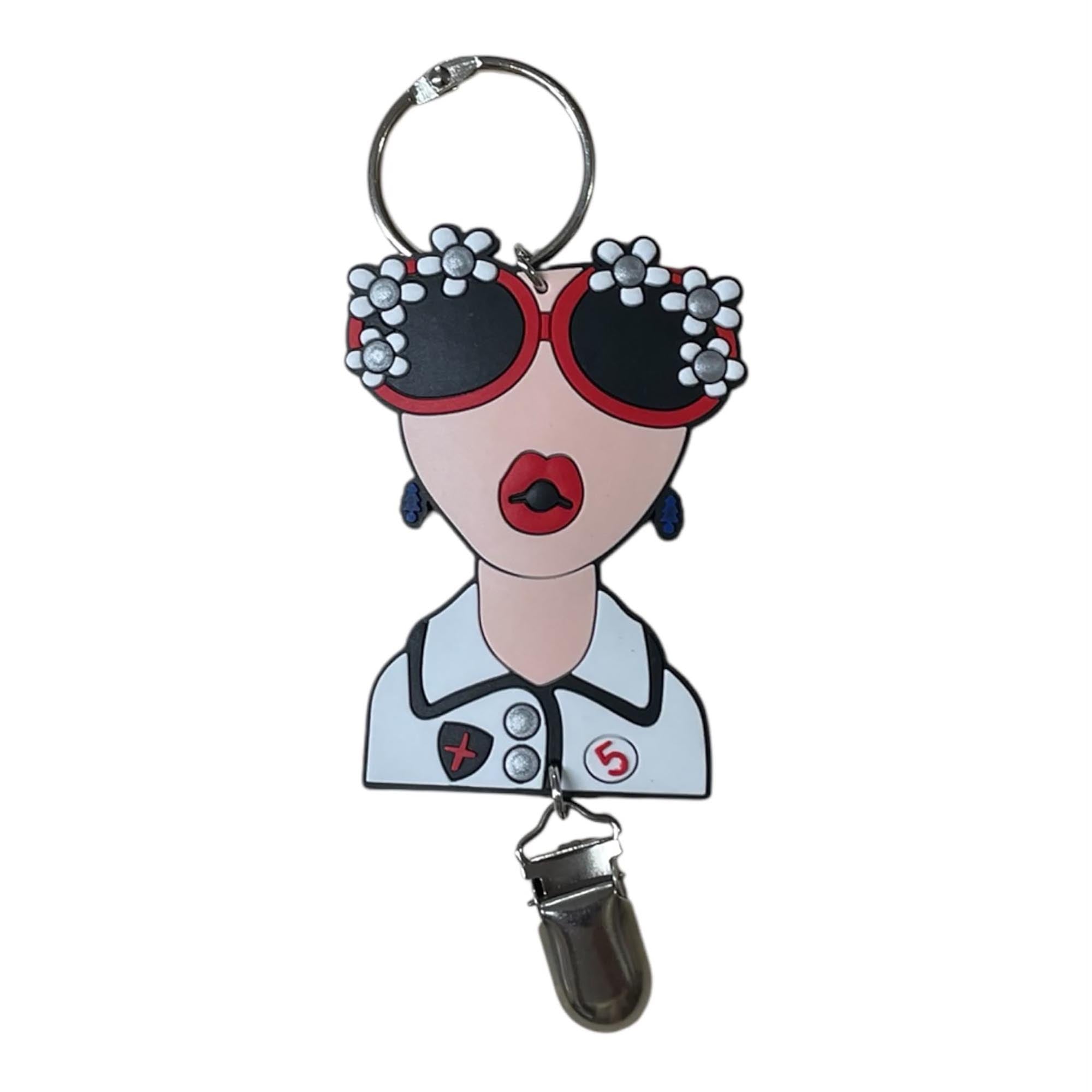 Silver Effect Bag Charm / Hat Holder Clip For Travel