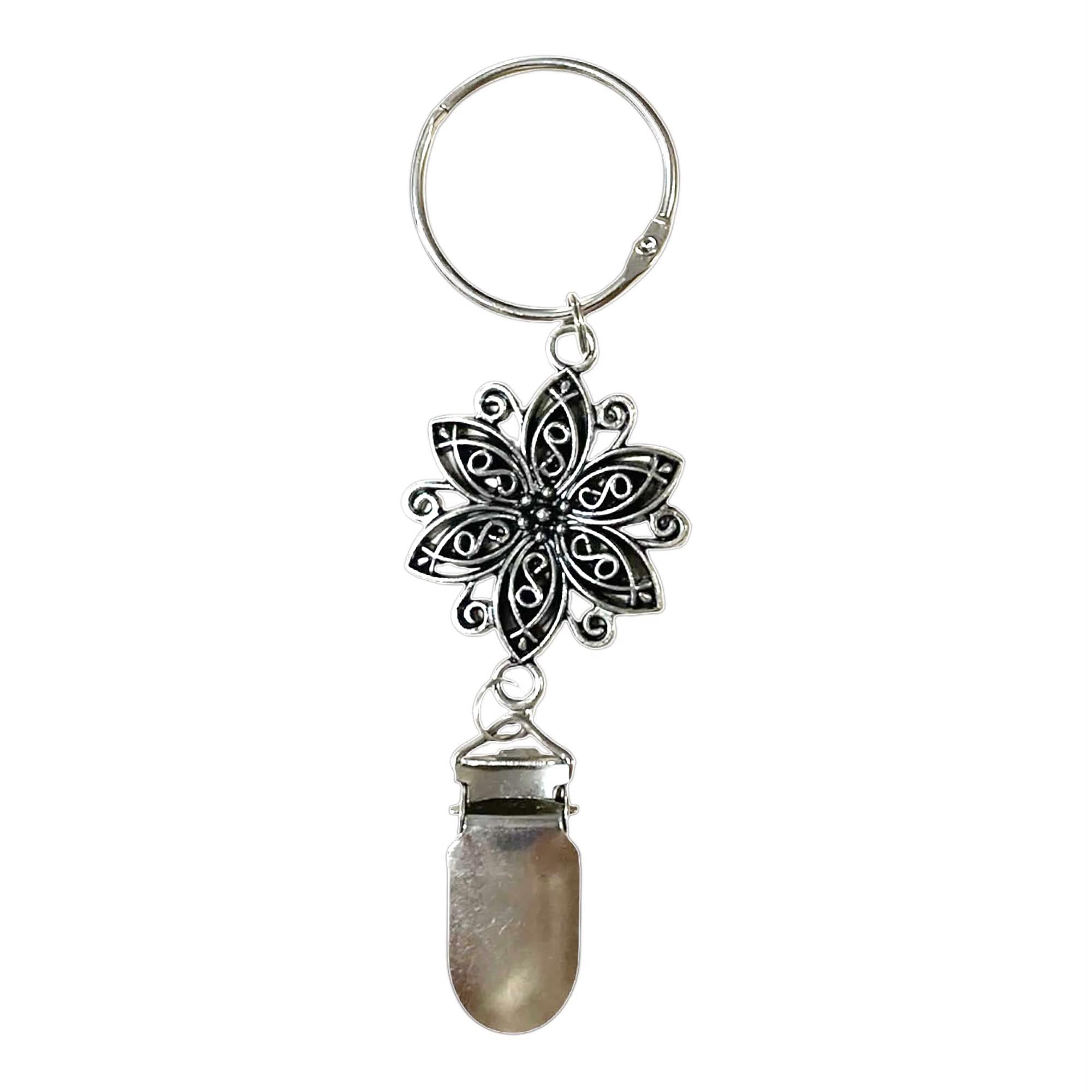 Silver Effect Bag Charm / Hat Holder Clip For Travel
