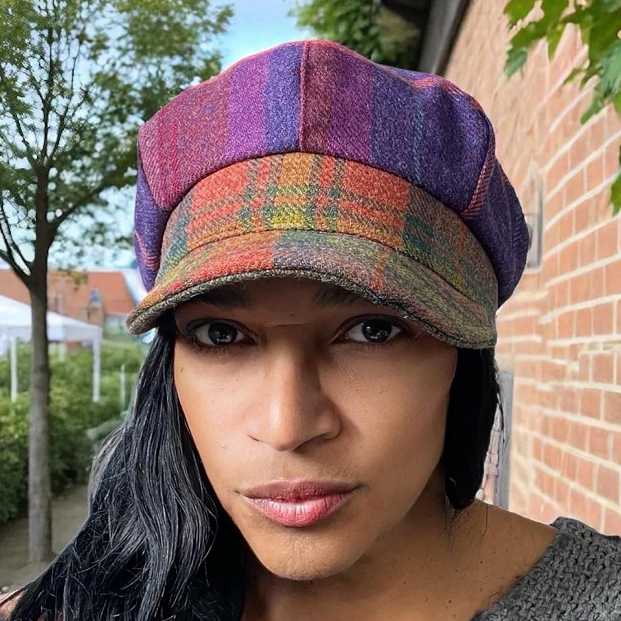 Baker Boy Caps Bright Tweed
