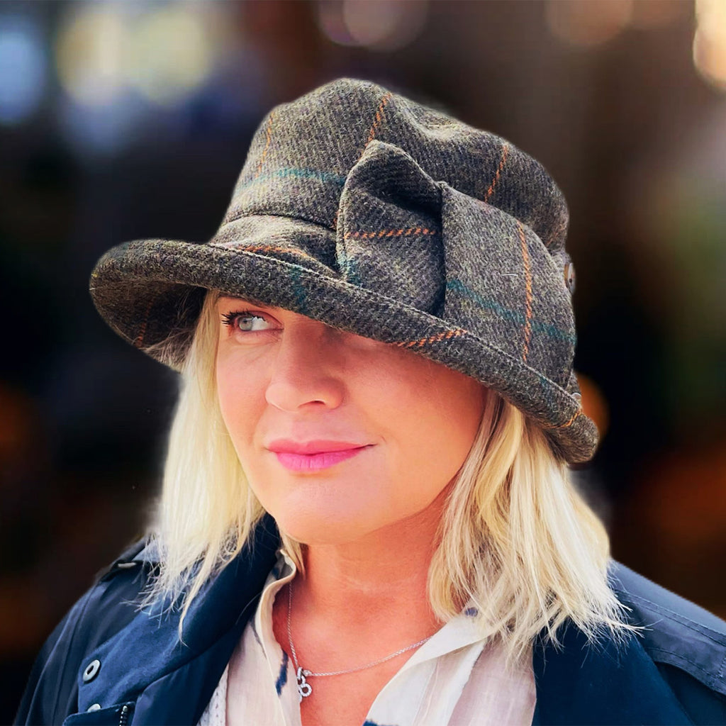 Peak & Brim - Clara - Waterproof Tweed Hat - Handmade Britain