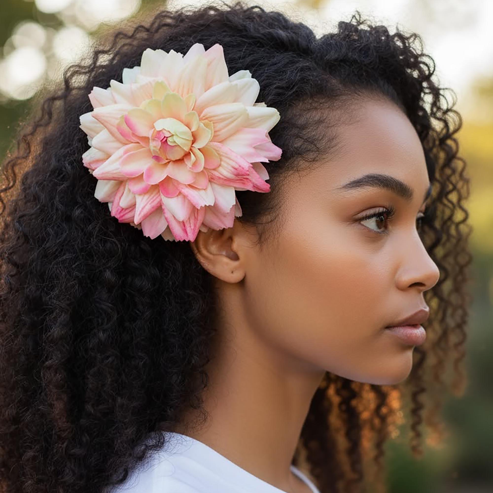 Dahlia Flower Hair Slides & Brooches