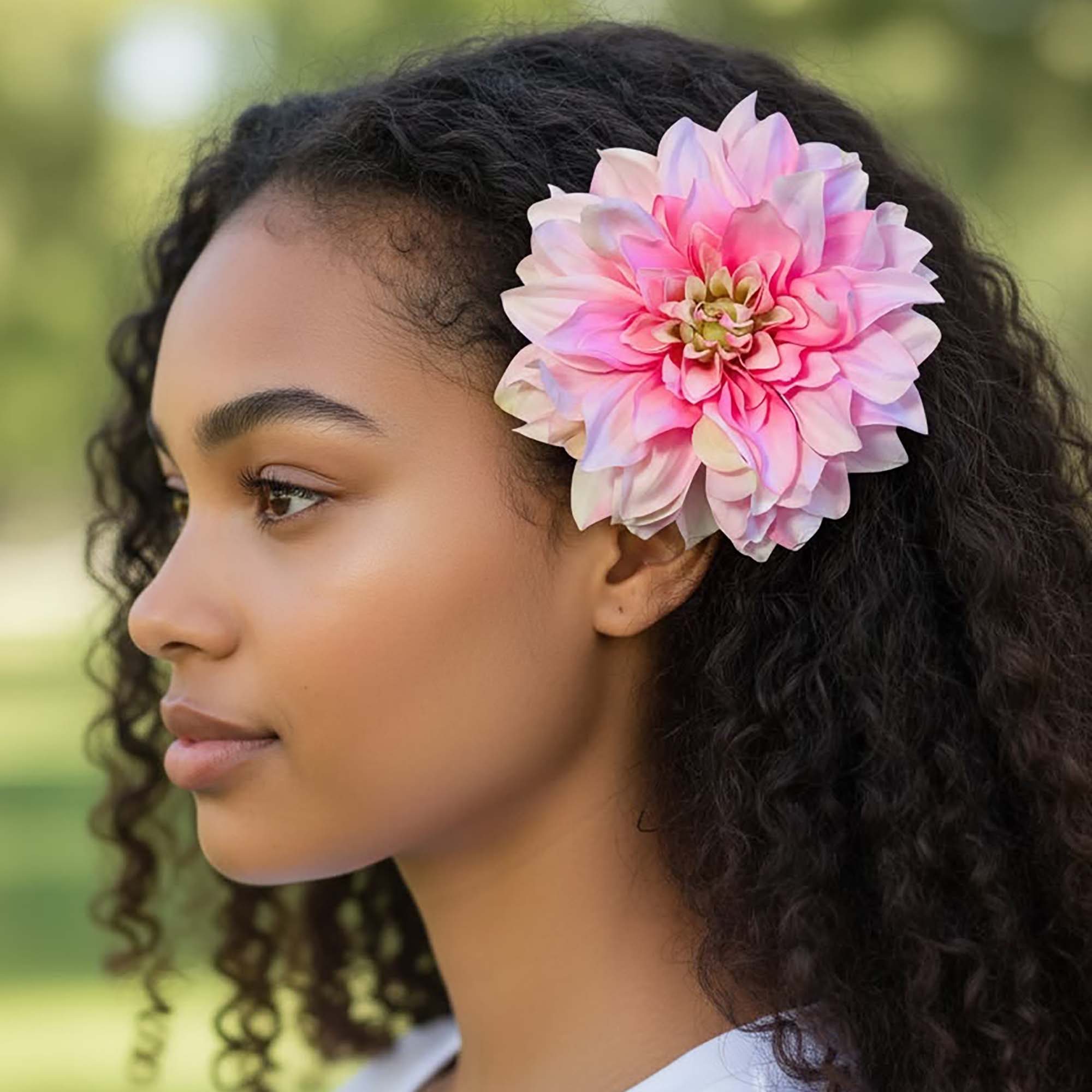 Dahlia Flower Hair Slides & Brooches