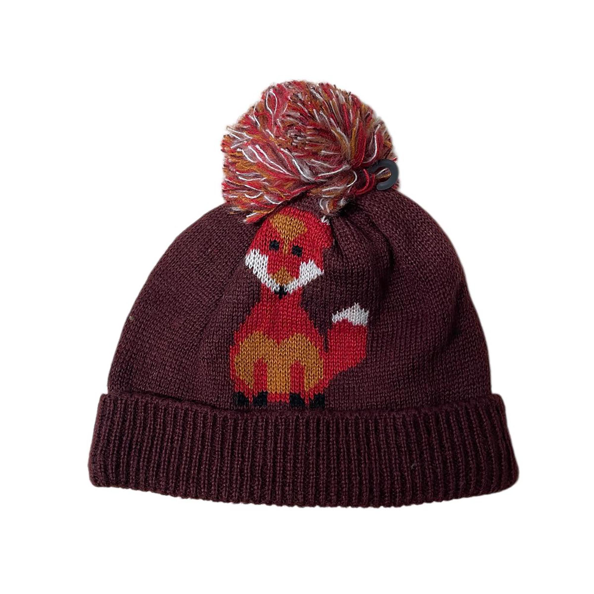 Foxy Fox Fleece Pom Pom Hat (Unisex)
