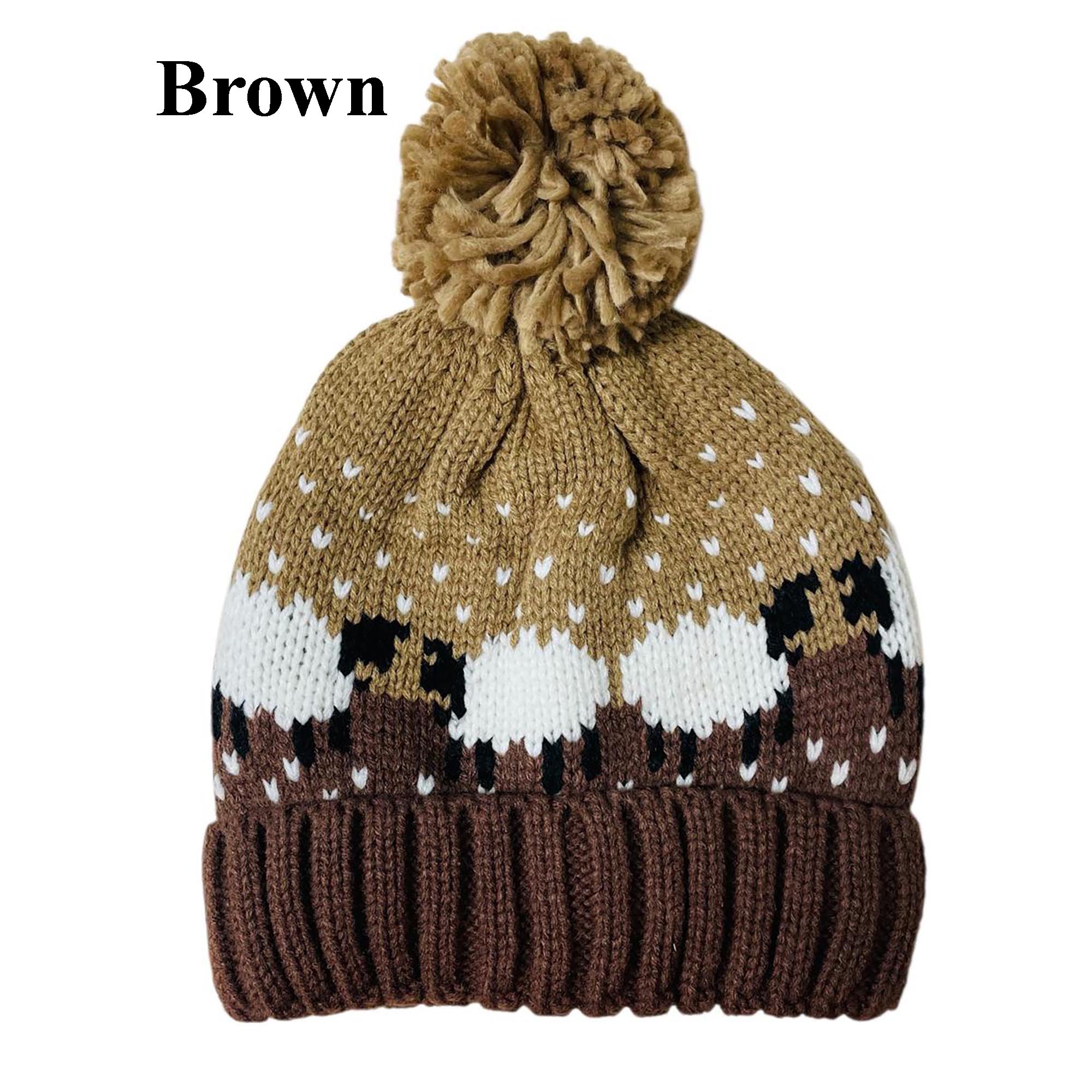 Sheepy Sheep Pom Pom Hat (Unisex)