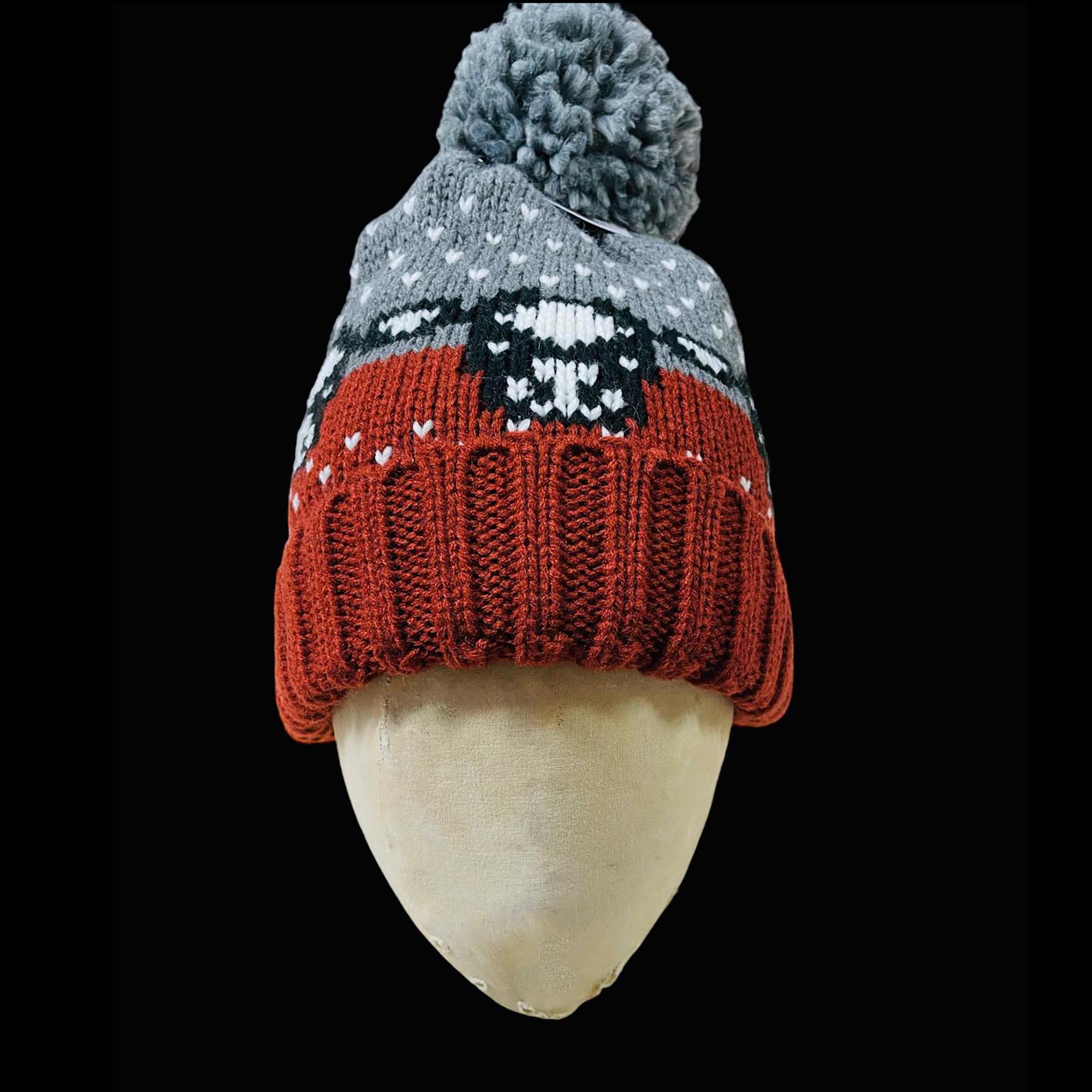 Peak and Brim - Cosy Friesian Cow Pom Pom Hat (Unisex)