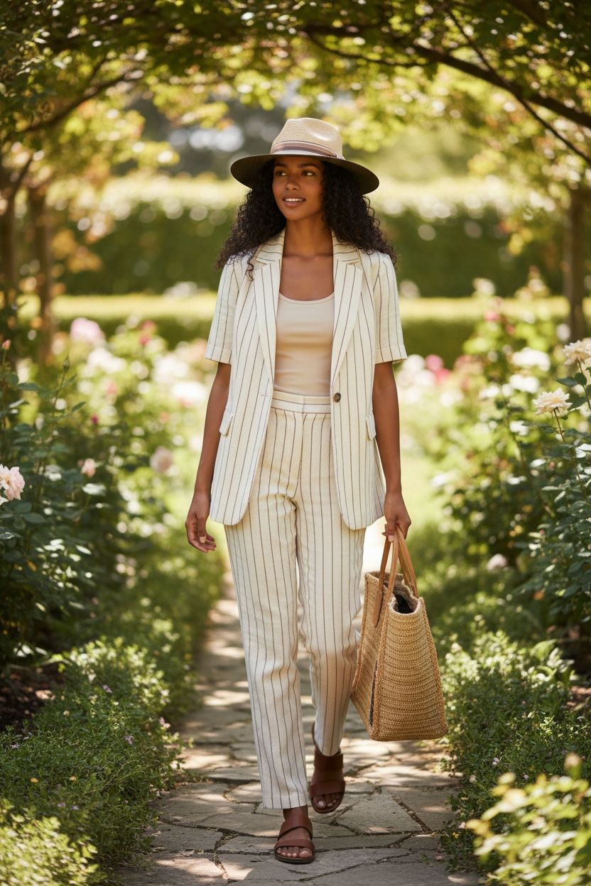 Unisex Fedora Style Two Tone Straw Sunhat