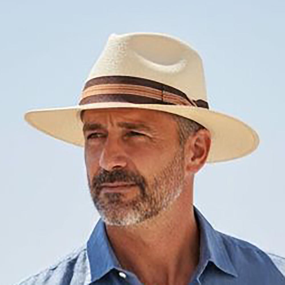 Unisex Panama Style Structured Straw Sun Hat