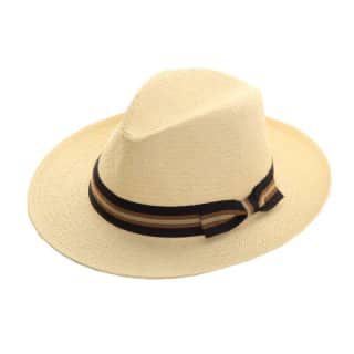 Unisex Panama Style Structured Straw Sun Hat