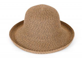 Foldable Straw Sunhat with Short Turn Up Brim