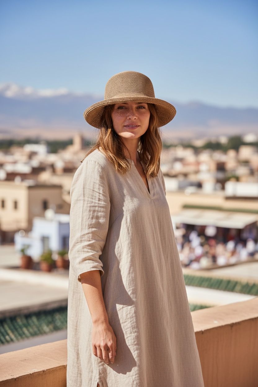 Foldable Straw Sunhat with Short Turn Up Brim