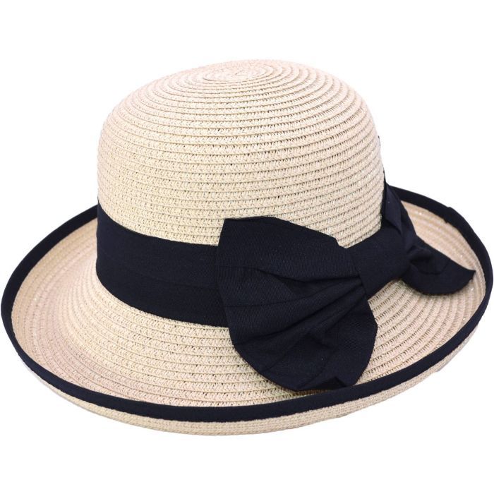 Retro Style Summer Straw Hat With Big Bow