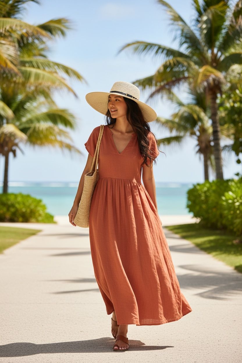 Wide Brim Lightweight Fashion Straw Sunhat