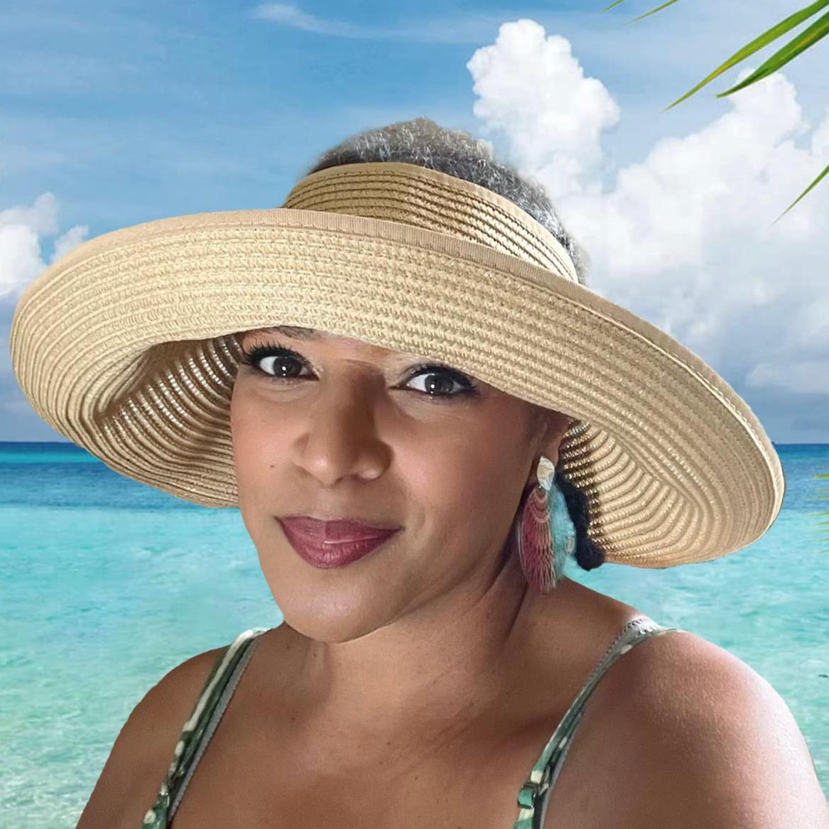 Wide Brimmed Straw Summer Visor