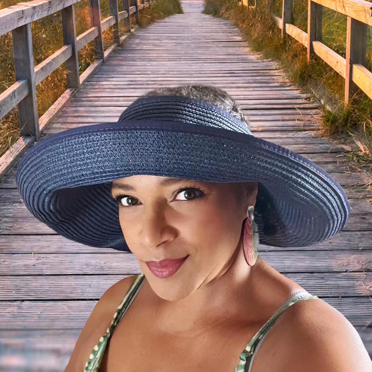 Wide Brimmed Straw Summer Visor