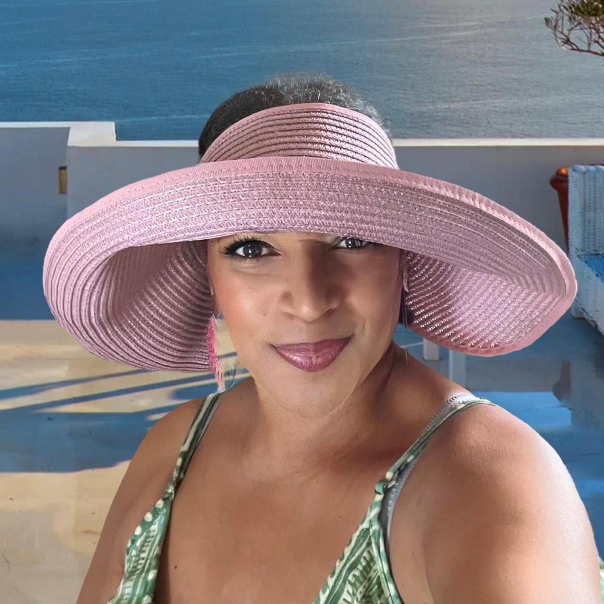 Wide Brimmed Straw Summer Visor